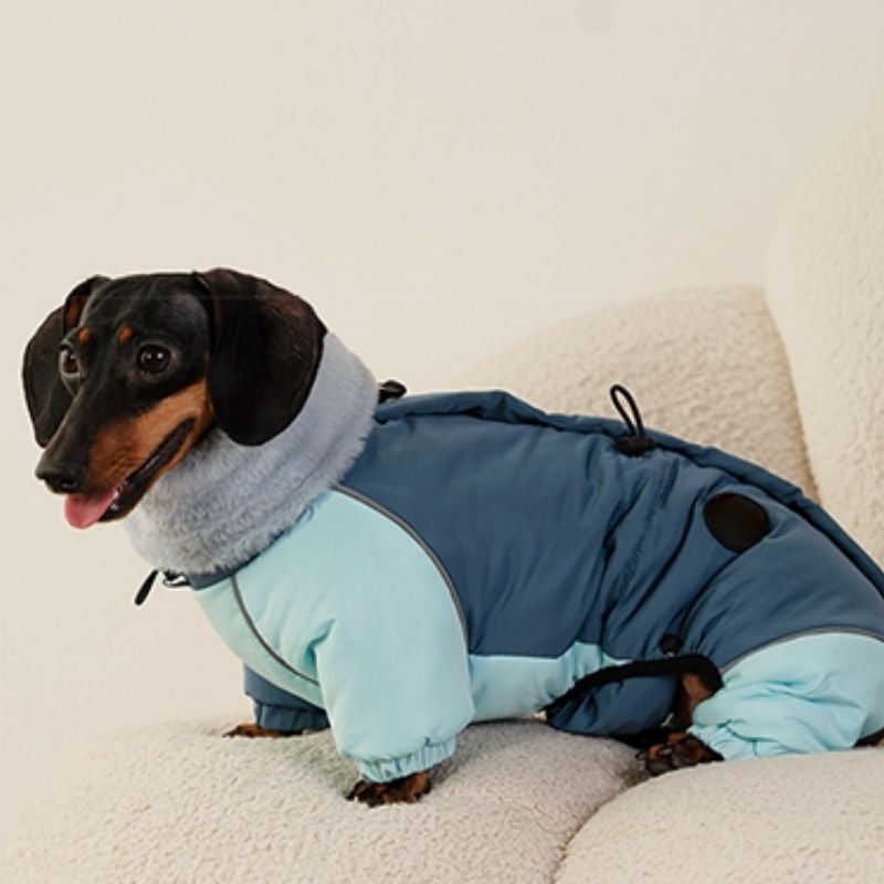 Dachshund-Fleece-Winter-Einteiler