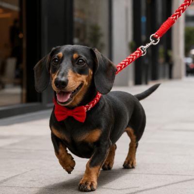 Hand-Woven Dog Collar & Leash Set